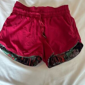 Women's Red Athletic Shorts